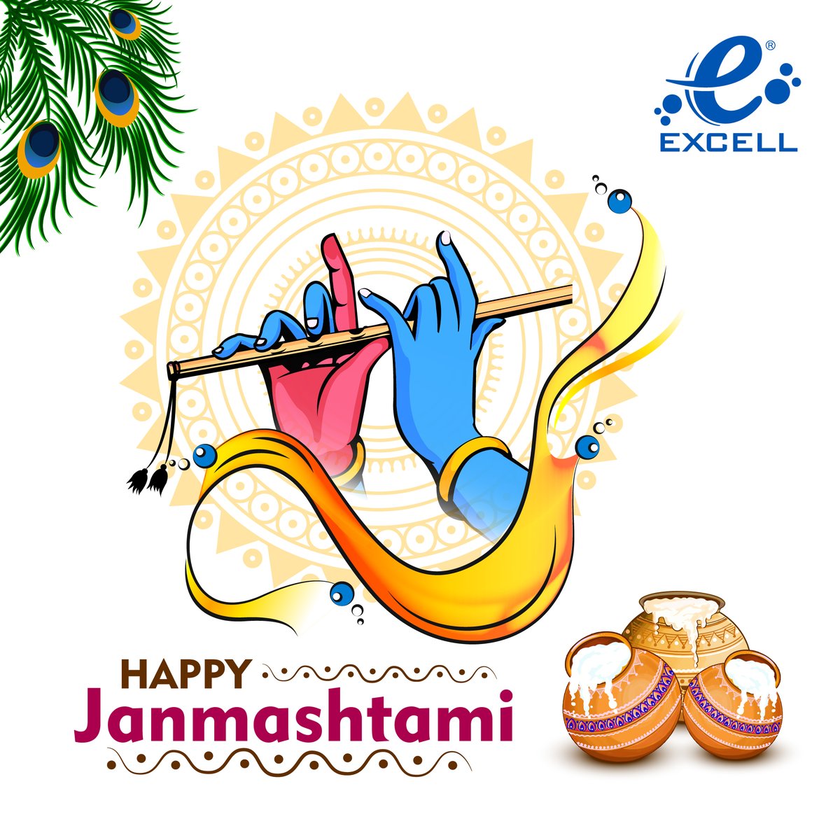 Excell_BB's tweet photo. May the playful spirit of Krishna always inspire happiness in your heart. HAPPY JANMASHTAMI 🙏🙏💐💐
# janmashtami #krishna #india #excellbroadband #highspeedinternet #entertainmentupgrade #seamlessconnectivity #digitalrevolution #internetspeed #exploremore #onlineentertainment https://t.co/n6DCr4xtu7