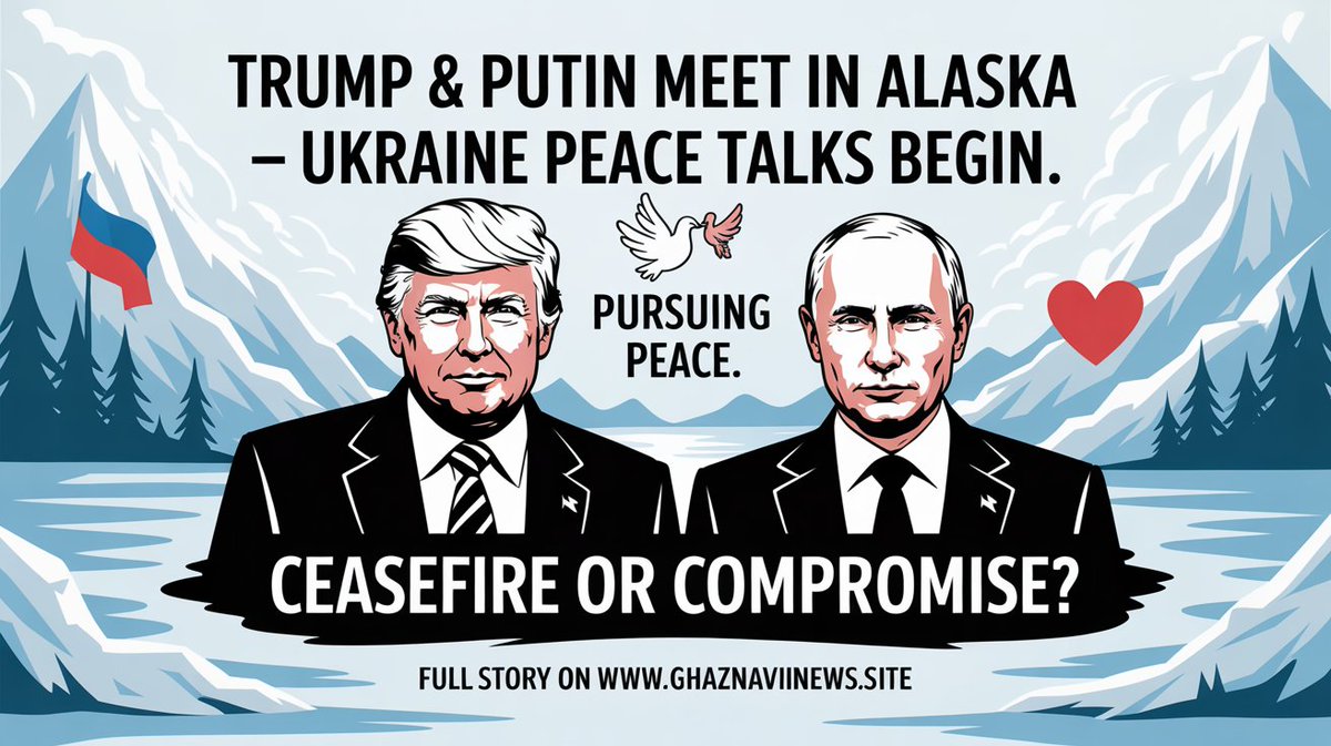 Ghaznavii_News's tweet photo. Trump and Putin Meet in Alaska — High-Stakes Ukraine War Talks Underway
President Trump and President Putin met for over 2.5 hours to discuss a potential ceasefire in Ukraine.
#TrumpPutinSummit #Alaska2025 #UkraineTalks #Ceasefire #USRussia #GhaznaviiNews https://t.co/4sWfV7zeyA