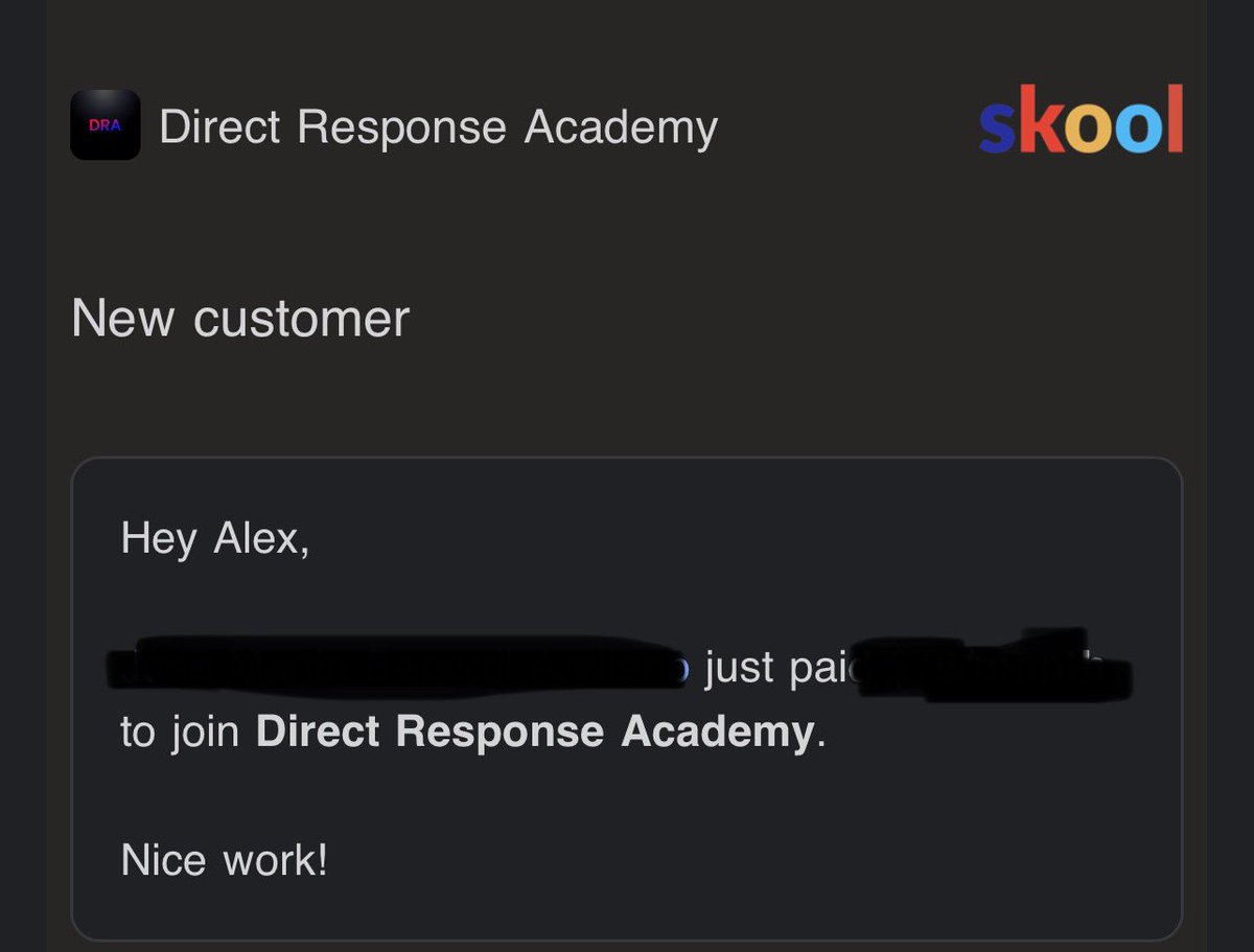 our first student just joined <a href="/directresponsex/">Direct Response Academy</a> 

love to see it
