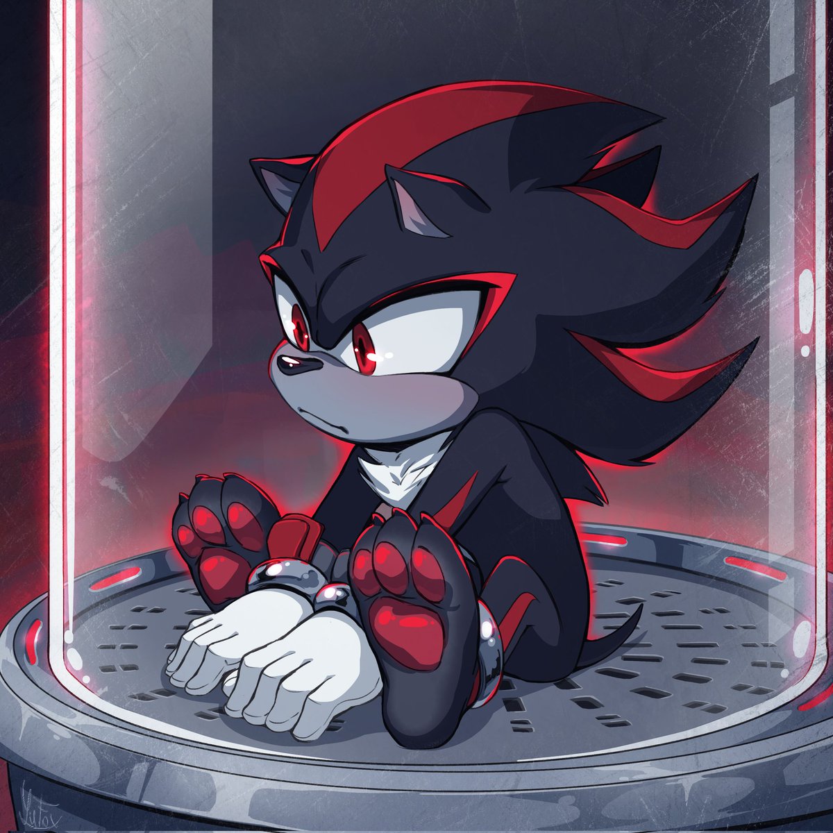 YuFoxArt's tweet photo. Who is our pretty kitty? Who's the pretty kitty? 😚😚
Definitely not Shadow 😆
That's why I LOVE LOVE LOVE him 🖤❤🖤  
(and draw him a lot)

#ShadowTheHedgehog #SonicTheHedgehog https://t.co/7B3CMi25kD