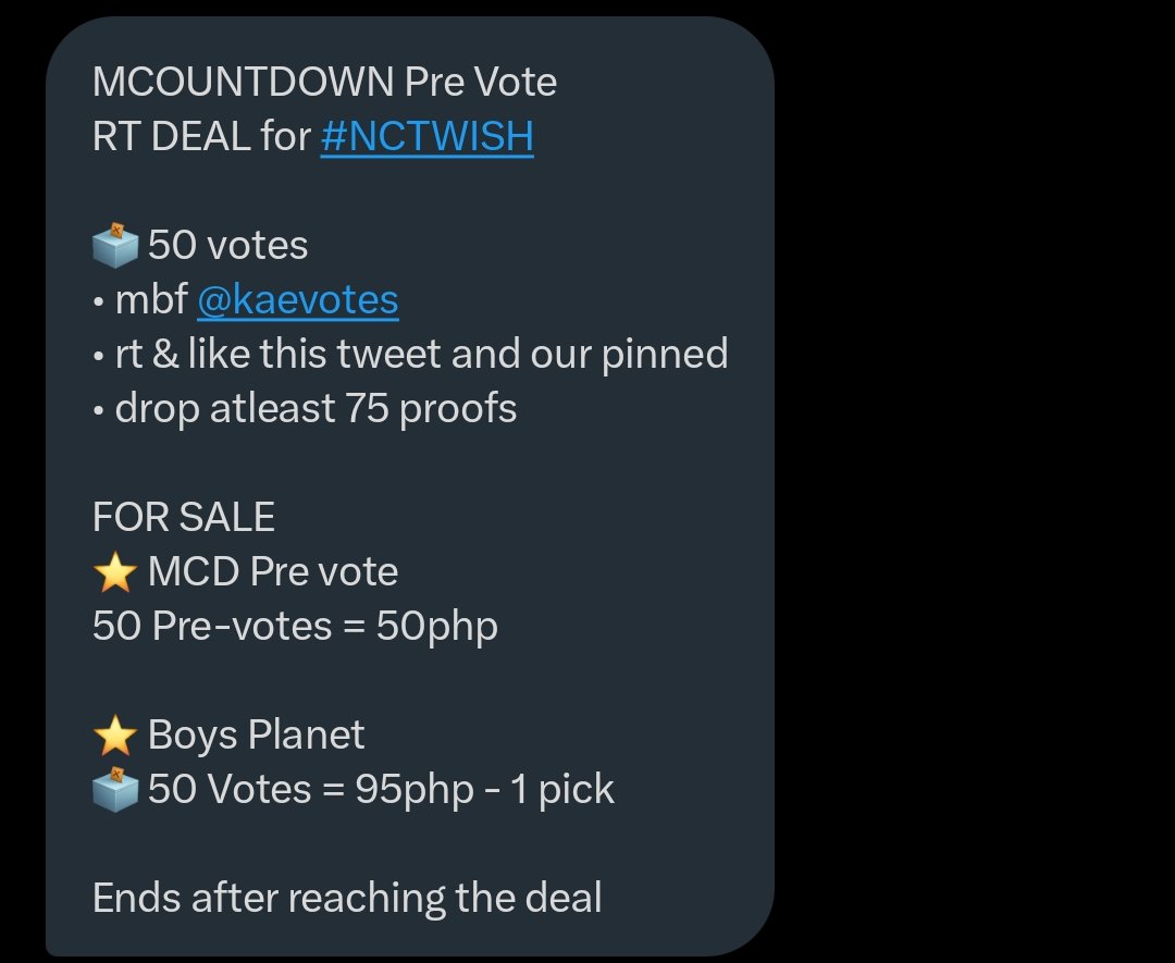NCT WISH VOTING tweet media
