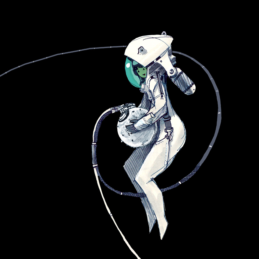 コスモノート嬢と球体メカ