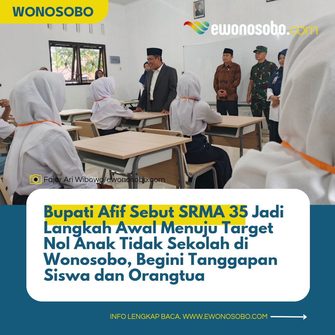 Pemerintah Kabupaten Wonosobo menargetkan program Sekolah Rakyat Menengah Atas (SRMA) mampu menjadi solusi menekan angka Anak Tidak Sekolah (ATS). 

Selengkapnya kunjungi ewonosobo.com/wonosobo/18814…

#sekolahrakyat #pendidikan #wonosobo #srma35wonosobo