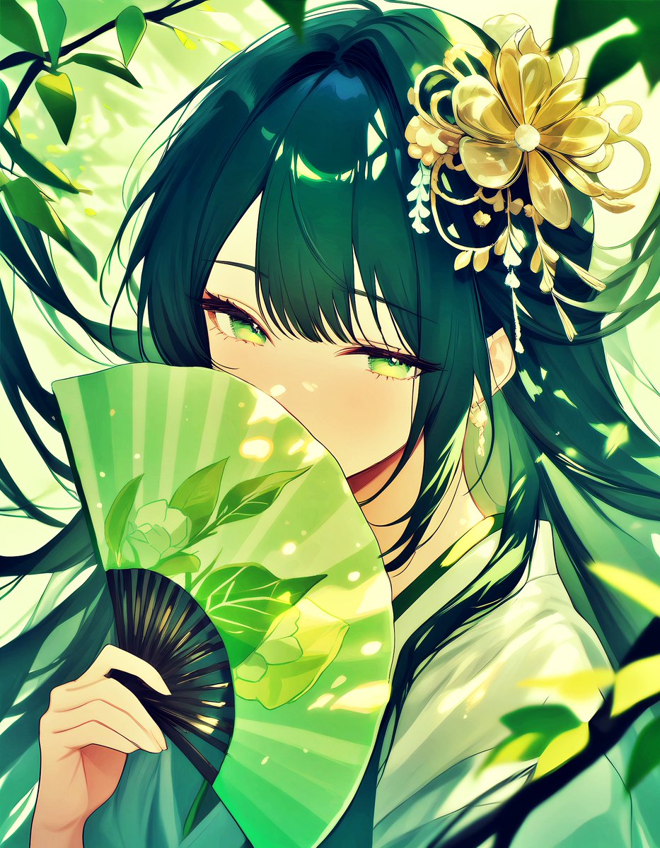 krystal_codex's tweet photo. 静けさの奥に微笑と平穏を宿らせて。
──Crystal Codex: No.12 翡翠 | Jade
#鉱物擬人化 #CrystalCodexAIArt https://t.co/Z7kr53Ox11