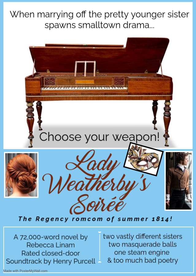 rebecca_linam's tweet image. #Editors, if you loved Jane Austen's "Sense &amp;amp; Sensibility," you'll swoon for the obstinate headstrong heroine in "Lady Weatherby's Soirée."
 #PosterPit #Agented #A #R #HF #Humor #Posterpitos #Posterpita