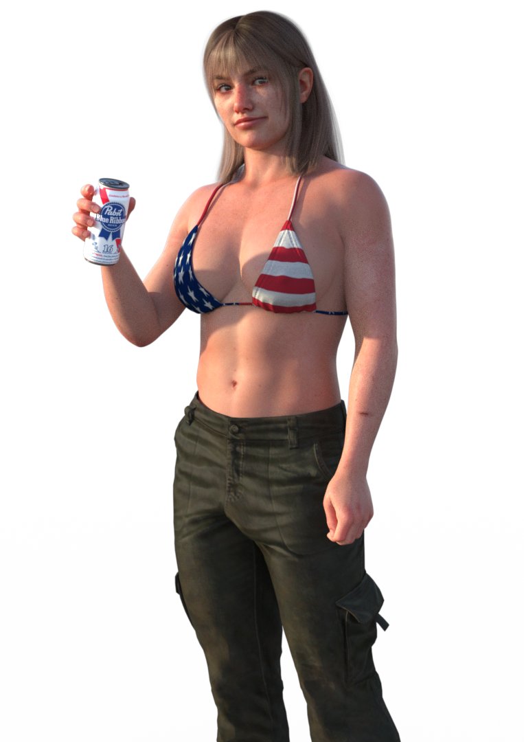 So someone made a character model of Abby from The Last of Us Part 2 and I thought to myself "I wonder if I could turn this dumpster fire looking character into something that resembles a cute woman?"  After less than 3 minutes worth of work I made this.  I think I succeeded.