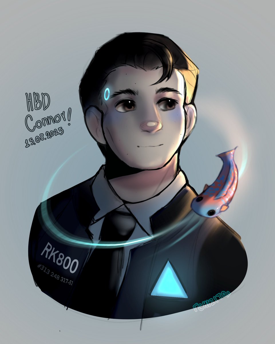 CHIZIT_00HH's tweet photo. Happy Birthday, Connor! 💙🩵⭕🤖

#dbh #DetroitBecomeHuman #ConnorDBH https://t.co/hL7hRIxKUX
