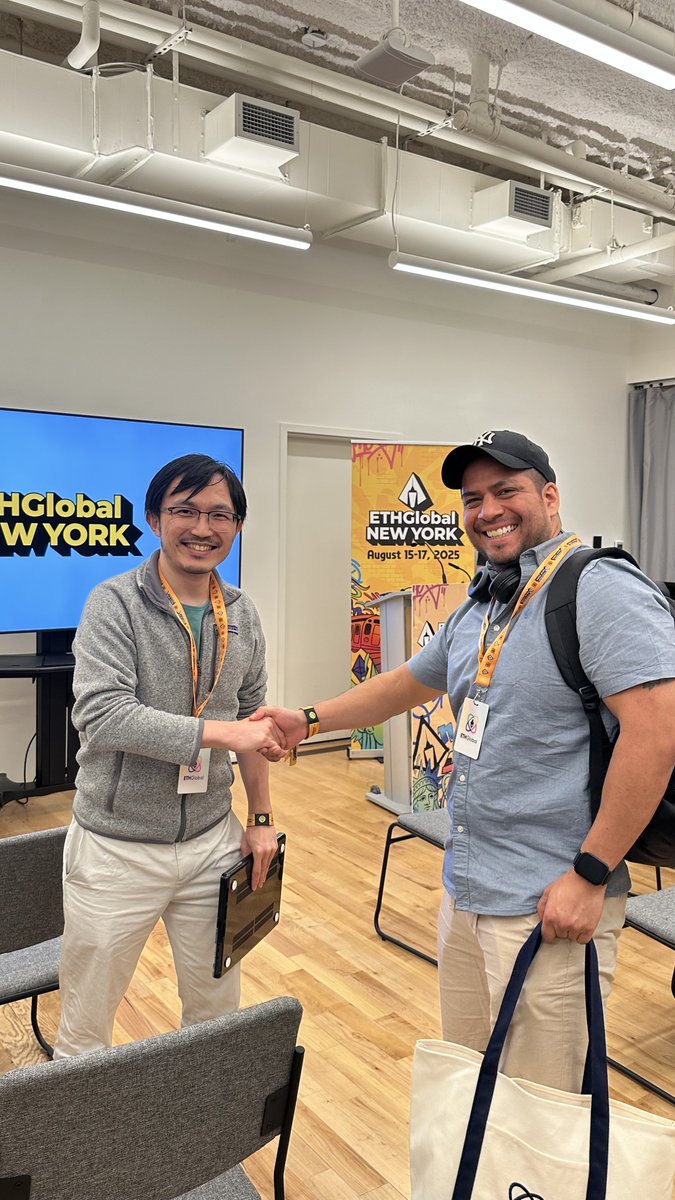 mynoraai's tweet photo. What’s the first thing YOU would build if you had Nora this weekend? 💡
At our #ETHGlobalNYC workshop, hackers tested it live — idea → contract → deploy.
Now they’re ready to sprint into the hackathon @ETHGlobal !
#ETHGlobal #BuildWithNora https://t.co/nYbVN2br1k