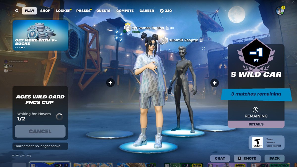 vamosfv1's tweet photo. @FNCompetitive @FortniteStatus @Fortnite set in 45 minutes of ques btw yalls game is ass💔 https://t.co/6HWCe7uPhm