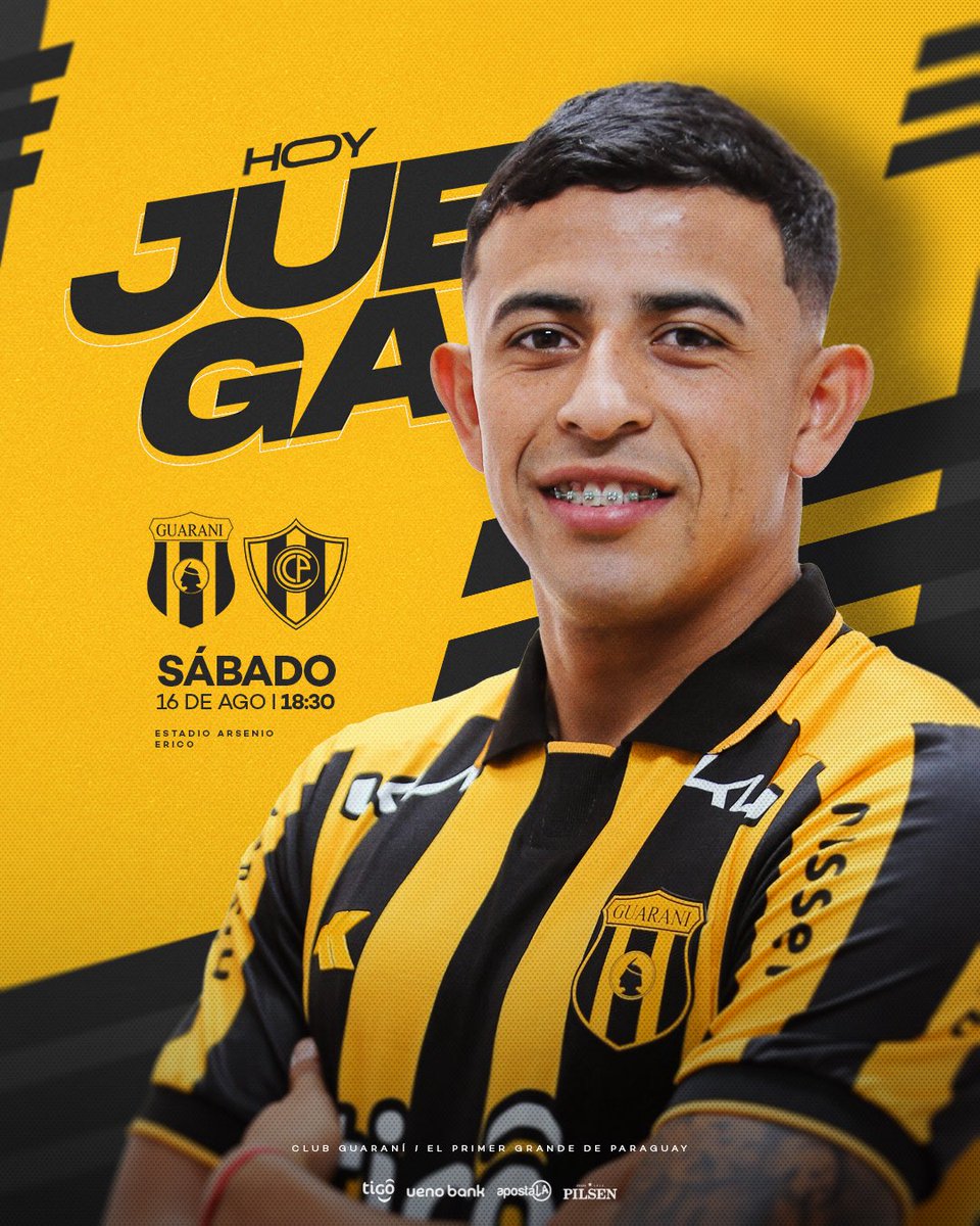 🫡 HOY JUEGA GUARANÍ 🟡⚫️