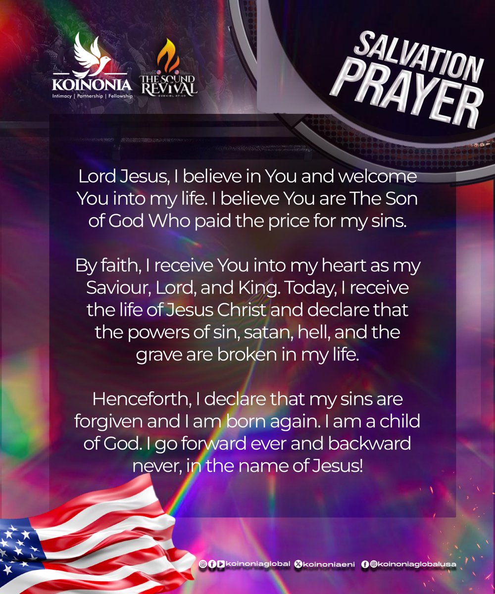Every lasting move of God begins with a revival in the hearts of individuals. Tonight, Jesus Christ is calling you, open your heart to Him and step into the journey of true transformation.

With unwavering faith in your heart, say this prayer of salvation to accept Jesus Christ