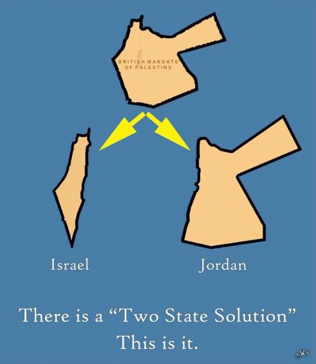 Kafir Kitty (@shannon45277368) on Twitter photo <a href="/CherylWroteIt/">Cheryl E 🇮🇱🎗️</a> “We demand a Two State Solution”
Isn't the reason it goes around and around is because the West doesn't acknowledge Jordan is the Muslim Palestinian state? <a href="/CherylWroteIt/">Cheryl E 🇮🇱🎗️</a> “We demand a Two State Solution”
Isn't the reason it goes around and around is because the West doesn't acknowledge Jordan is the Muslim Palestinian state?