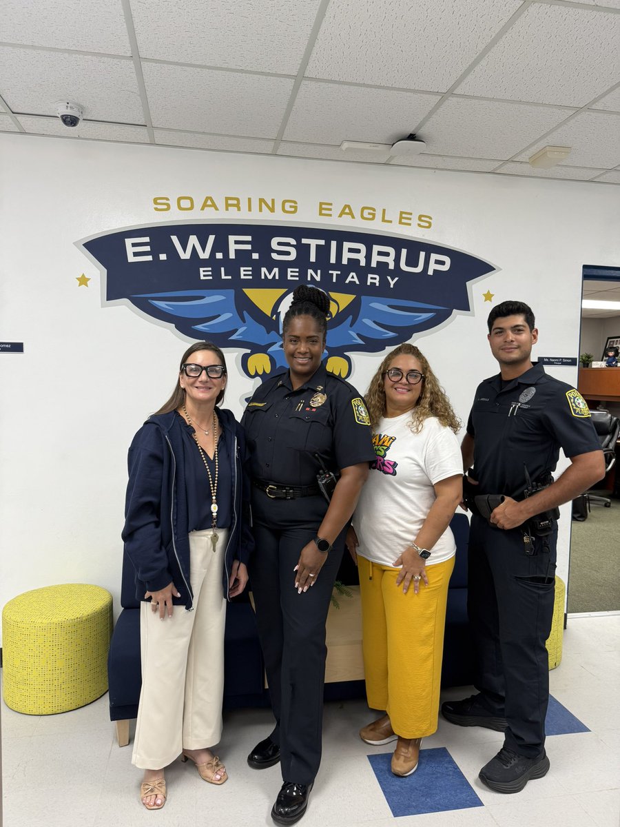 It was a pleasure to welcome Capt. Montoya-Jackson today to the Eagles Nest! <a href="/MDCPS/">Miami-Dade Schools</a> <a href="/SuptDotres/">Jose L. Dotres, Ed.D.</a> <a href="/MDCPSCentral/">Central Region</a> <a href="/MDSPD/">Miami-Dade SchoolsPD</a>