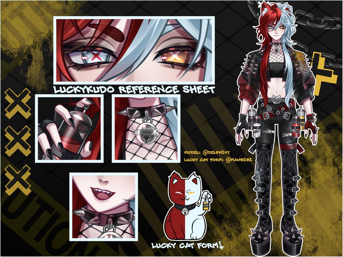 luckykudo_vt's tweet image. the lucky cat with human form... back from the void. have my reference sheet :) it&apos;s good to be back.

#vtuber #envtuber #lgbtqia 
credits: luckykudo.carrd.co