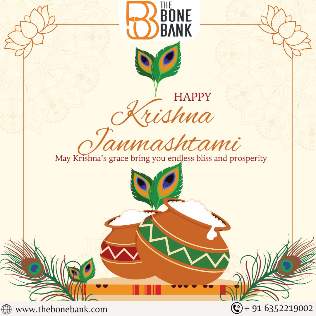 thebonebank's tweet photo. ✨🌸 On this #Janmashtami, let’s celebrate the spirit of health, healing, and harmony. 🌸✨

Just as Lord #Krishna inspires us with strength and resilience, The Bone Bank is dedicated to restoring lives with safe, 100% human-origin bone allografts. 💙🦴 https://t.co/hXZ8xaL899