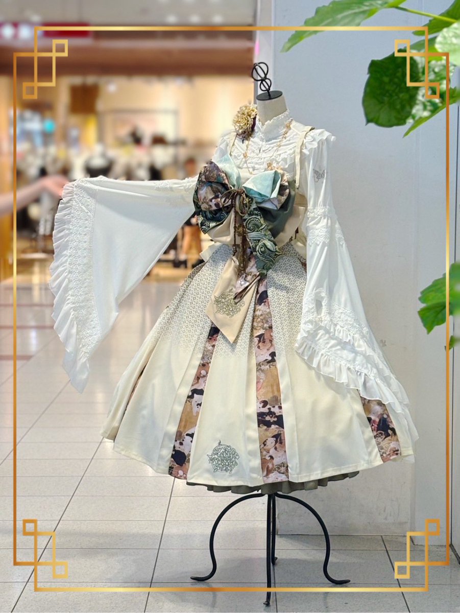 もも様 ozzon Japan 春うらら　袴スカート　和ロリ　和チャイナ　白 cjfj150257-01.jpg
