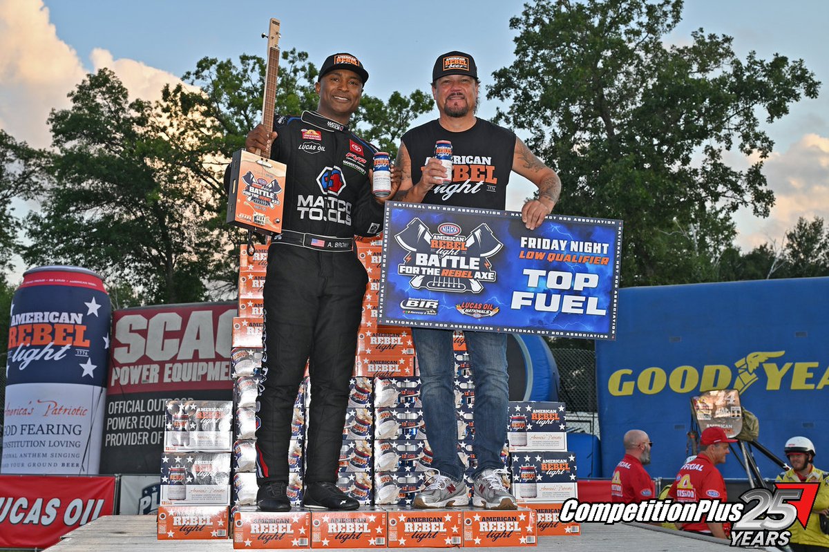 Competition Plus (@competitionplus) on Twitter photo Our friends at <a href="/BIRrace/">Brainerd Int Raceway</a> & <a href="/AmericanRebel99/">American Rebel</a> made Friday night qualifying extra fun at the #BrainerdNats! The provisional No.1 qualifiers were seated atop a beer throne, gifted a "Battle Ax" guitar & got some nice bonus money! #DragRacingNews Our friends at <a href="/BIRrace/">Brainerd Int Raceway</a> & <a href="/AmericanRebel99/">American Rebel</a> made Friday night qualifying extra fun at the #BrainerdNats! The provisional No.1 qualifiers were seated atop a beer throne, gifted a "Battle Ax" guitar & got some nice bonus money! #DragRacingNews