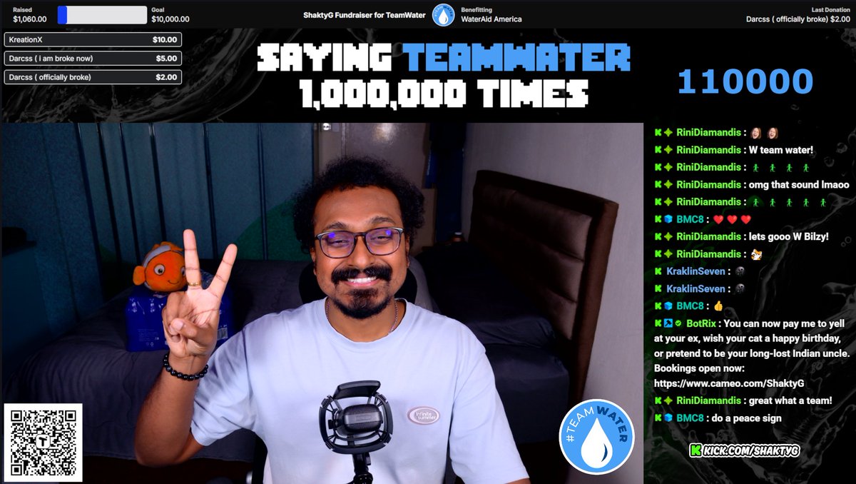 35 hours in. 
11% Completed 
1,060 years of water supplied

#TeamWater #KickStreaming