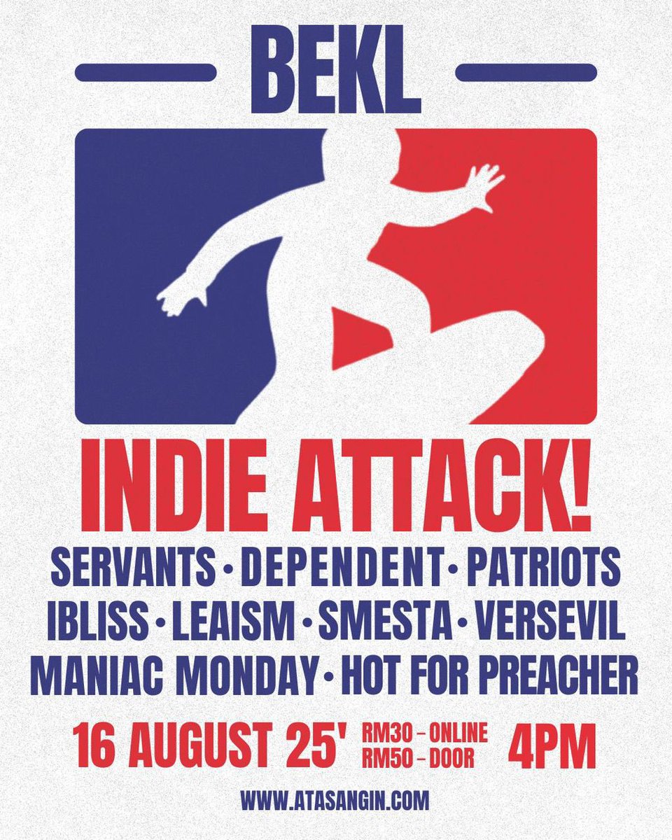 SHOW TER”CHAOS” TAHUN NI LESGOOOOO HARINI YANG POWER MESTI TURUN!

9 LOCAL HEROES YANG POWERR
++100 SOLD TICKET
1 RISER STAGE DIVE
1 LIVEHOUSE TERMANTAP

BEKL : INDIE ATTACK!
4PM TEPAT START!!