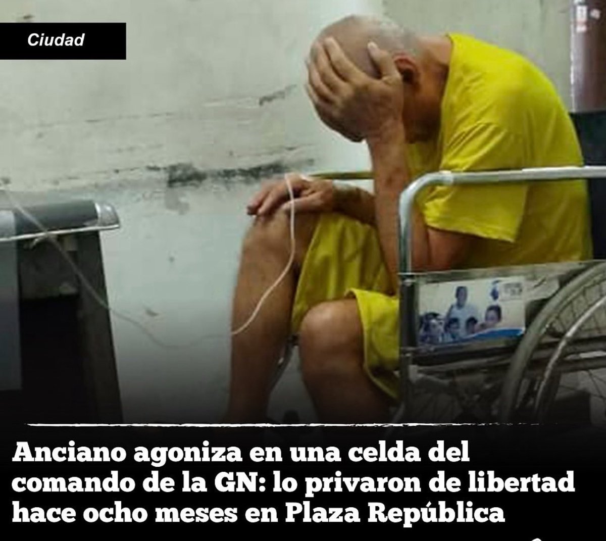 marygoicetty's tweet photo. DENUNCIA hasta cuando se cometen DELITO en contra de los venezolanos dignos, no tienen LÍMITES #BastaYa 
🆘🆘🆘🆘🆘🆘🆘🆘🆘🆘🆘🆘🆘
📍Ruperto Contreras, de 70 años de edad, lo privaron de libertad el pasado 9 de enero en las inmediaciones de la Plaza República de Maracaibo. Ocho meses después, el anciano agoniza en una celda por una infección crónica de la próstata y otras complicaciones.
Contreras permanece detenido en el comando 111 de la Guardia Nacional en Maracaibo. Desde allí lo han trasladado en varias oportunidades al hospital Central Doctor Urquinaona, donde los médicos le prestan las atenciones primarias, pero no pueden dejarlo hospitalizado, ya que la orden es que permanezca en prisión.
🆘🆘🆘🆘🆘🆘🆘🆘🆘🆘🆘🆘🆘