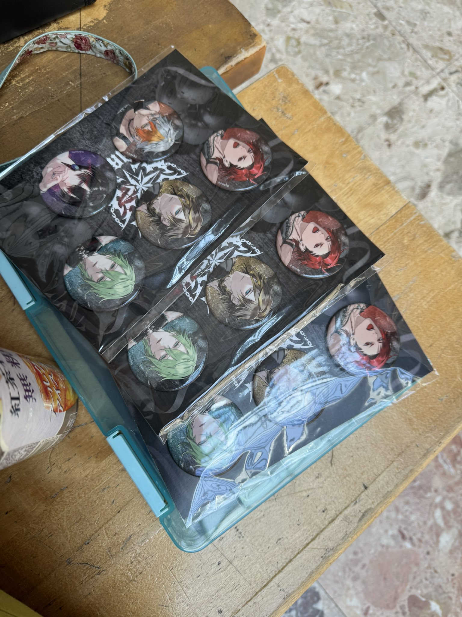 ブラスタ　青桐　kv缶　ブラバト ブラスタC クー&青桐（缶バッジ）&柘榴（ビジュアルフォトカード