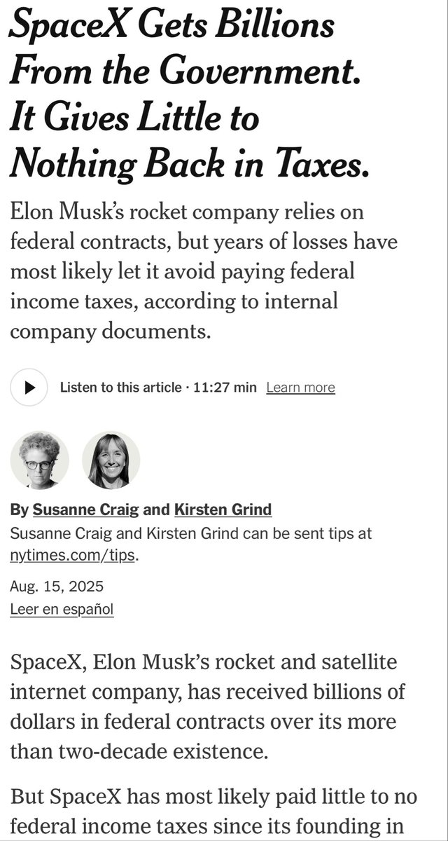 He may believe his colonize-Mars nonsense, or he may not. But it’s all a foil to collect military grants without competition, to considerable personal gain and seemingly without paying anything back
