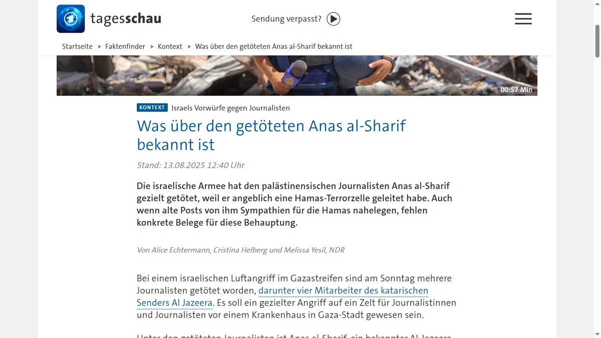 LilaR (@lilar) on Twitter photo Der Mann steht auf der Lohnliste der Hamas, doch <a href="/tagesschau/">tagesschau</a> erzählt euch, dass Israels Vorwürfe aus der Luft gegriffen sind.
tagesschau.de/faktenfinder/k… Der Mann steht auf der Lohnliste der Hamas, doch <a href="/tagesschau/">tagesschau</a> erzählt euch, dass Israels Vorwürfe aus der Luft gegriffen sind.
tagesschau.de/faktenfinder/k…
