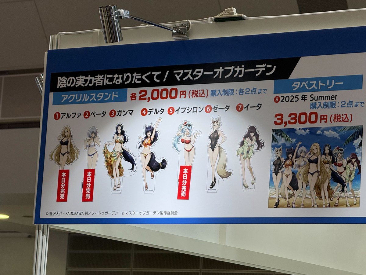 C106 グッズ情報 8/16(土) 】 #カゲマス アクリルスタンド アルファ 
