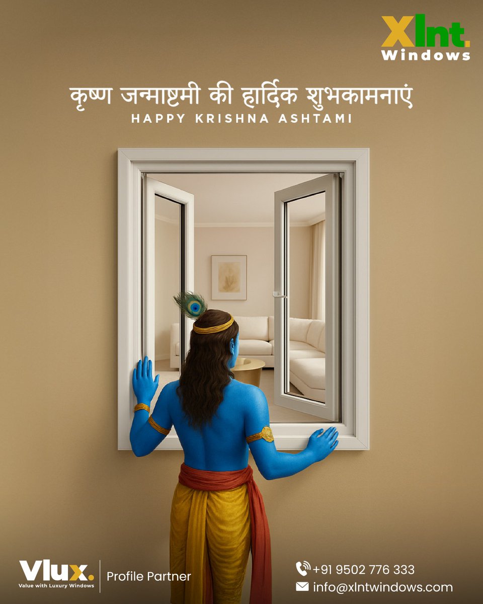 xlntwindows's tweet photo. Welcoming the divine blessings of Lord Krishna into every home. 🌸
Wishing you a joyful and blessed Krishna Janmashtami! 🙏💙

#KrishnaJanmashtami #KrishnaAshtami #Janmashtami2025 #Blessings #XLIntWindows #DivineCelebration https://t.co/NtNVLij1yt