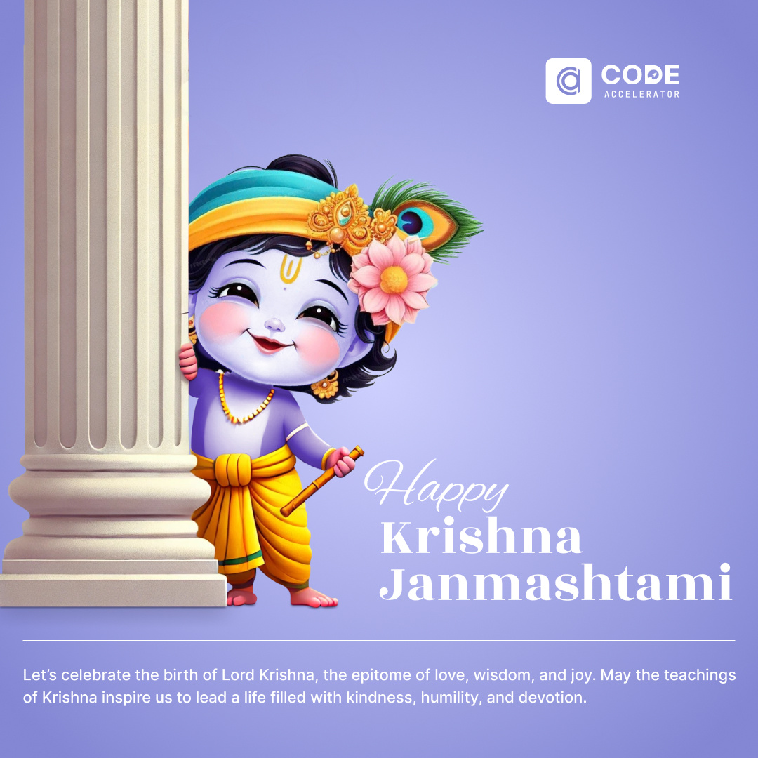 AcceleratorCode's tweet image. On this divine day, let’s celebrate the birth of Lord Krishna, the symbol of love, wisdom, and righteousness! 🦚🌿 May His blessings bring joy, peace, and prosperity into our lives. 💛
#Janmashtami #JaiShreeKrishna #KrishnaJanmotsav #DivineBlessings #HareKrishna