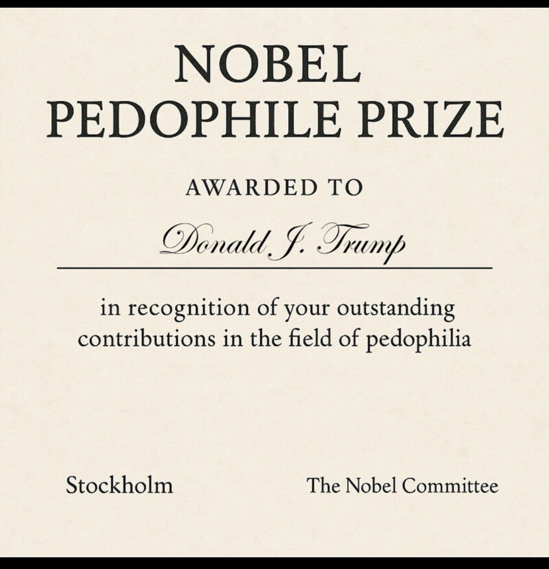 Ryan Shead (@ryanshead) on Twitter photo Do they have a Nobel Prize for being Putinโs bitch?
โฆTrump could win that one. Do they have a Nobel Prize for being Putinโs bitch?
โฆTrump could win that one.