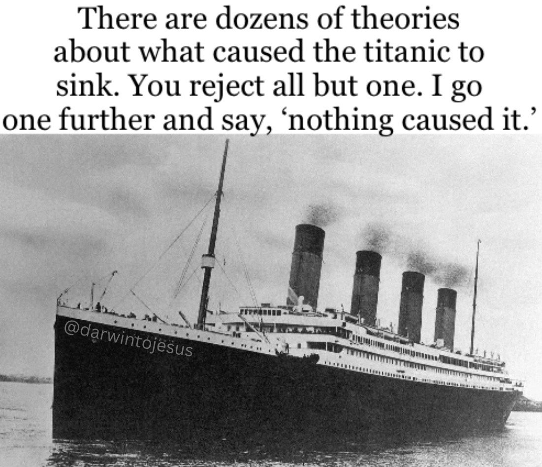 Atheist logic.