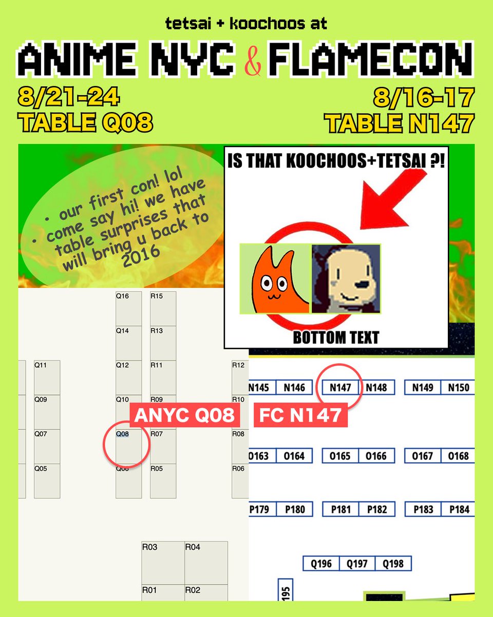 tetsai_'s tweet photo. Me and my friend @koochoos are tabling together at #flamecon this weekend and #ANYC2025 next weekend!  

Come say hi and embrace ur inner cringe with us 🫶 I got Hamilton and Koochoos got Hetalia stuffs in the grand year of 2025 😔🫶
#catalog #ANYC #AnimeNYC https://t.co/jKxqR7pzEN