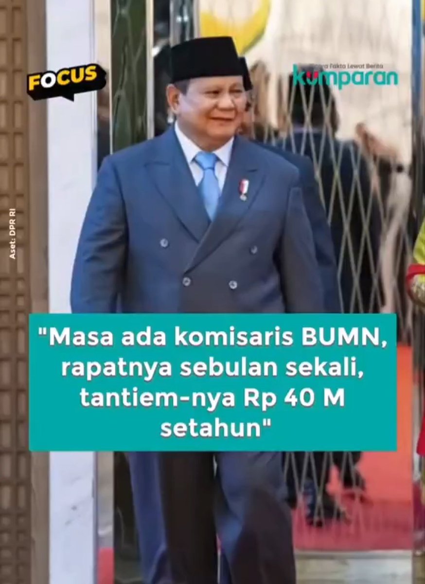 TANTIEM tuh PENGHARGAAN 
Diberikan ke Direksi, Komisaris, or
Dwn Pengawas.. Nilainya bisa M...

Prusahaan dpt laba, dberi Tantiem.
Prusahaan msh merugi (tp dinilai
ada peningkatan kinerja), dpt
Tantiem juga.. Yg beri nilai kinerja,
mreka jg kan?

Pantes ada yg smangad jd Dewas