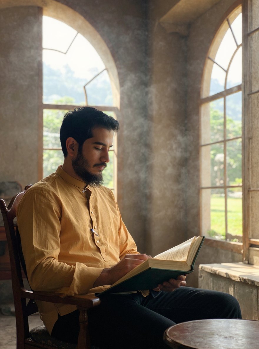 Promptopia4's tweet image. Man sitting by a large arched library window, reading a hardcover book, natural light hitting the pages and his face, dusty atmosphere, high ceiling interior, scholarly mood, 4K photorealism, no face change.
#zonauang #TREASURE #Alaska