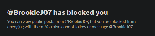 PortmanTracker2's tweet photo. All the scammers from @DubClub_win are blocking me without me ever mentioning them.
I take being blocked personally. Should we add @BrookieJ07 to the #TrackingList? https://t.co/e2GiicJlD1