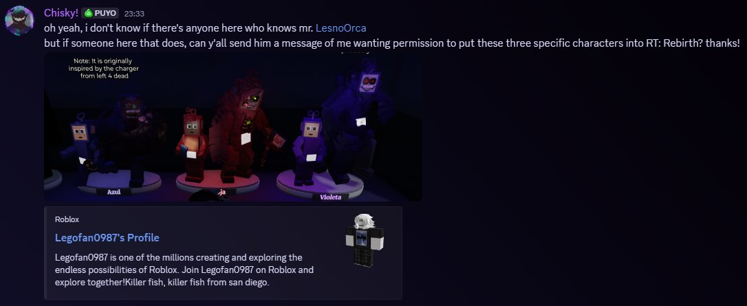 Jaylenster's tweet photo. Asking for a lil help, I'm looking for someone by the name of 'LesnoOrca', if anyone knows, can you send a message? Thanks in advance!
#Slendytubbies #Slendyblox (it's here cuz this is the name of the game) https://t.co/grAz7cXU4r