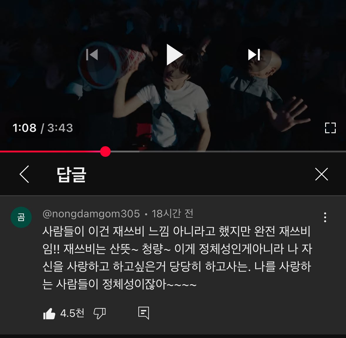 셧댓 댓글보고 울어버리기