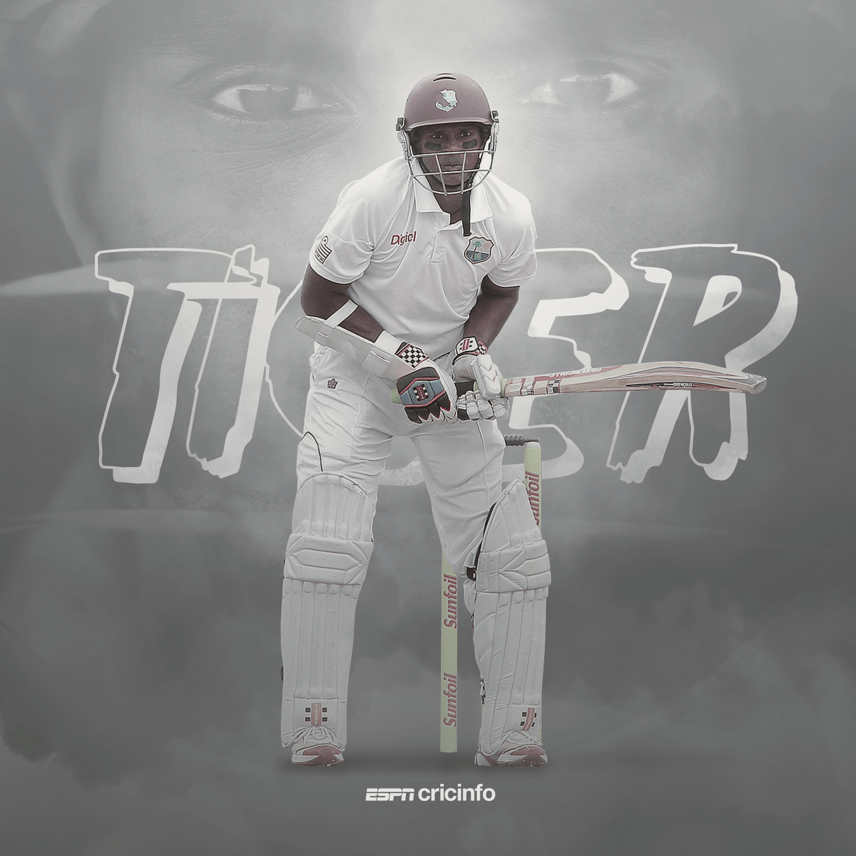 cricinfo's tweet photo. Shivnarine Chanderpaul proved there is life beyond the coaching handbook

He played for over 20 years to become the only second West Indian to score 10,000 Test runs, and that too at an average of 51.37. Also scoring a cool 8778 ODI runs at 41.60!

The man who never gave up the fight. Happy birthday, Tiger 🎈