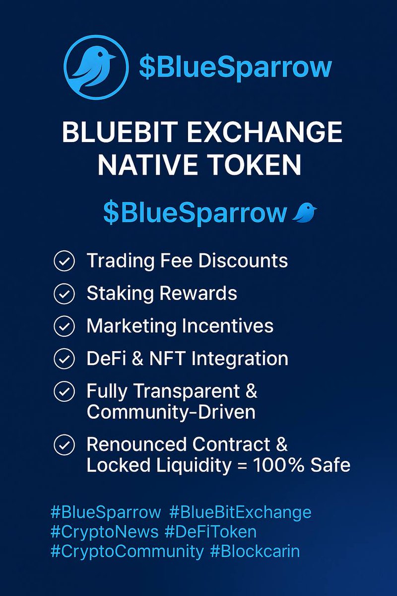 SdnMohamma53764's tweet photo. @Evecoins #bluesparrowtoken
#bluebitexchange https://t.co/QhvEaBWaBj