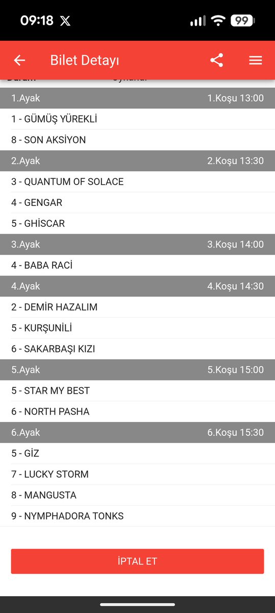 Herkese bol şans diliyorum