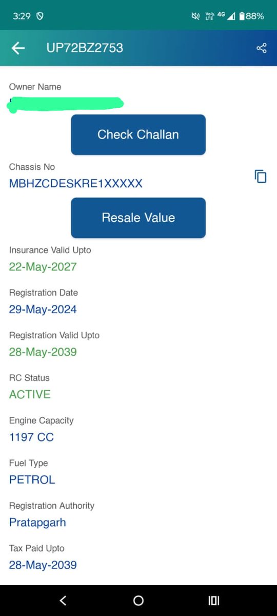 FollowMVAct1988's tweet image. UP72 BZ 2753
02:04pm
15/08/2025
Location-Bhagesara, Prayagraj Divison,UP
#Driver SeetBelt-❌MVA 1988 u/s194B रु 1000
नागरिकों एवं स्वयं की जीवन सुरक्षा हेतु यातायात के नियमों का पालन सुनिश्चित कराने हेतु सक्षम अधिकारी सज्ञानं लें
@uptrafficpolice @dgpup 
@Uppolice @pratapgarhpol