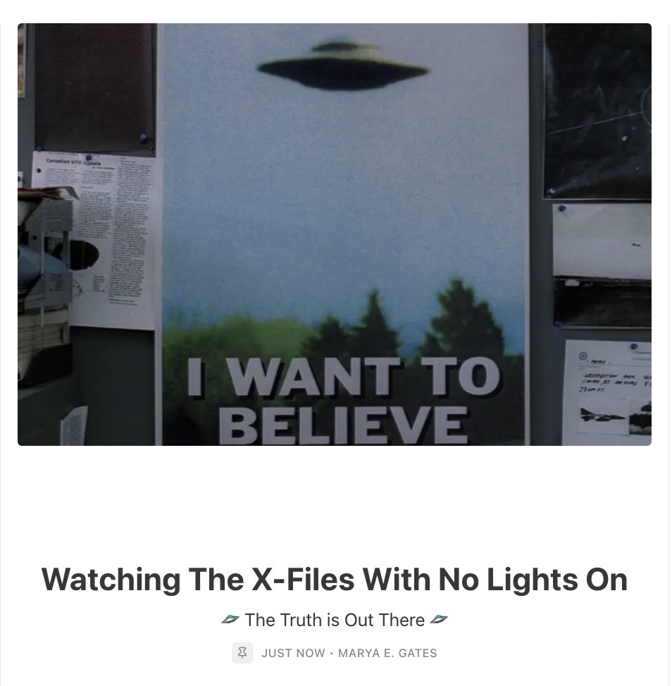 I wrote about re-watching the entire original run of THE X-FILES on Comet over a two-month period as a form of grief therapy 👽

Read: oldfilmsflicker.substack.com/p/watching-the…