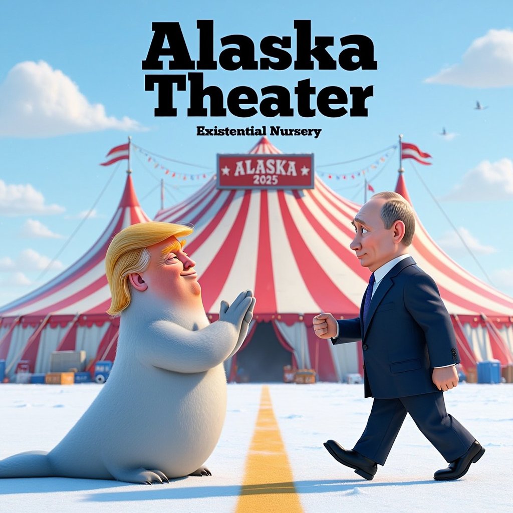 ExNursery's tweet photo. Trump. Putin. Chicken Kyiv. A CCCP T-shirt.
Welcome to Alaska Theater — where diplomacy becomes circus, and the clowns wear suits.
🎪 New satirical track by Existential Nursery:
🎧 https://t.co/5SuXBd9GHS
#Alaska2025 #Satire #Trump #Putin #ExistentialNursery https://t.co/UaArAyoodx