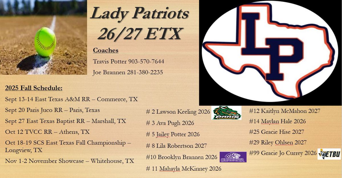 Lady Patriots 26/27 ETX 18U tweet media