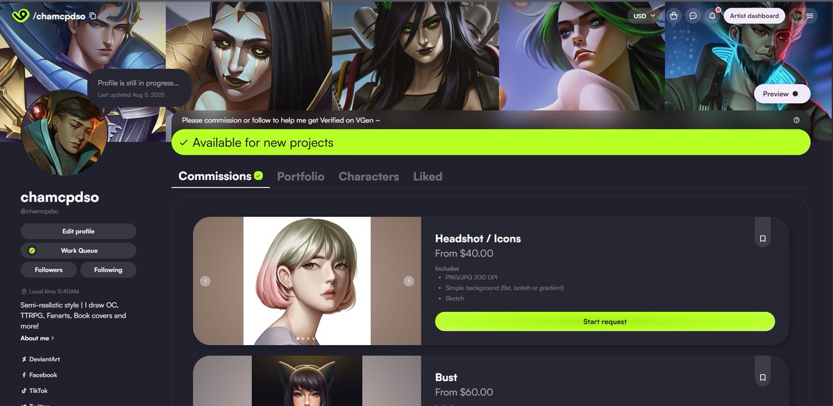 chamcpdso - (VGen COMMISSIONS OPEN) tweet media