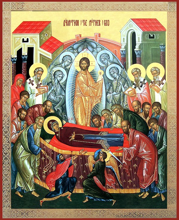 Dilbit's tweet image. To the Feast!  The Dormition of the Most Holy Theotokos.