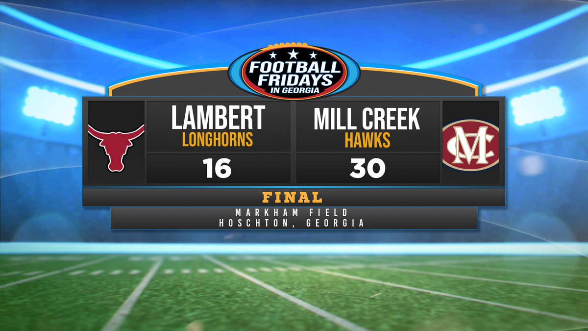 FINAL: <a href="/LambertFtBall/">Lambert Football</a> 16 <a href="/MCFootballCoach/">Mill Creek Football</a> 30 

We'll see you all next Friday 🏈