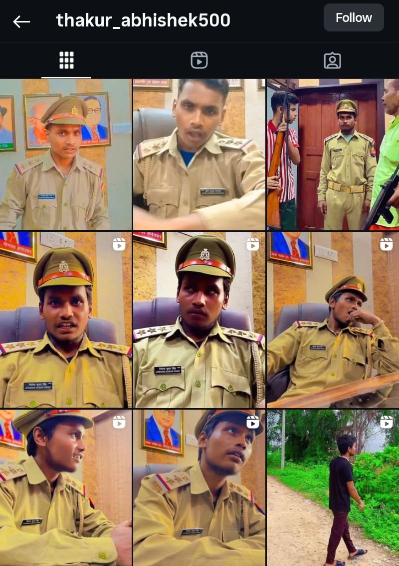 SaurabhAbl's tweet photo. माननीय @Uppolice @UPGovt @UPPViralCheck @up   जारा इस Instagram अकाउंट को देखो जो वर्दी की इज़्ज़त धूमिल कर रहा है https://t.co/OYyBNUqq7e