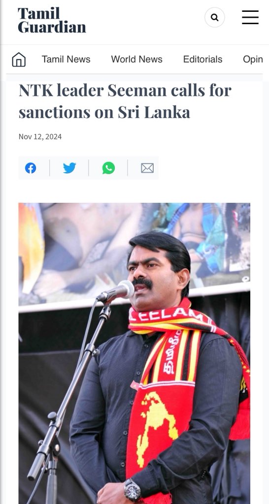 LTTE supporters &amp; sympathizers like Seeman &amp; Vaiko still have significant power &amp; support in south India.

Prabahakaran &amp; the LTTE received huge financial &amp; logistical support from such figures, for operations that targeted civilians in Sri Lanka.

Does Thusiyan care? Nope